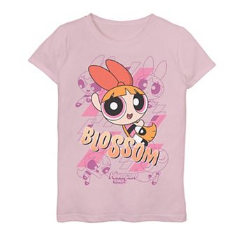 Girls 7-16 Cartoon Network Powerpuff Girls Blossom Character Poses Graphic Tee