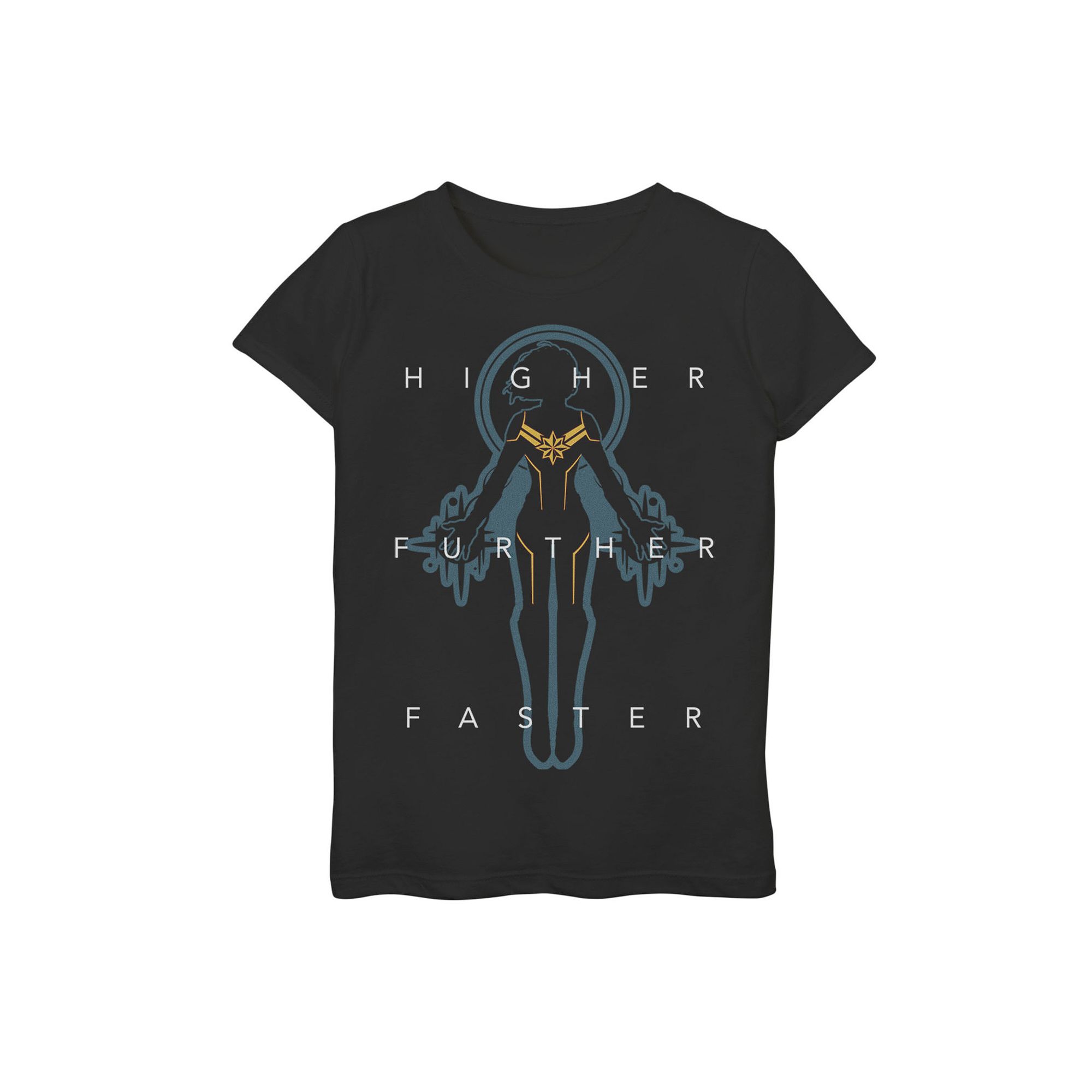 Girls 7-16 Marvel Captain Marvel Higher Further Faster Graphic Tee, Girls,