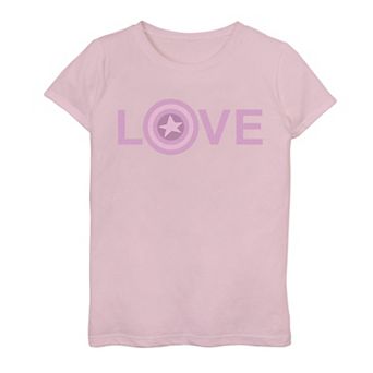 Girls 7-16 Marvel Captain America Love Shield Graphic Tee