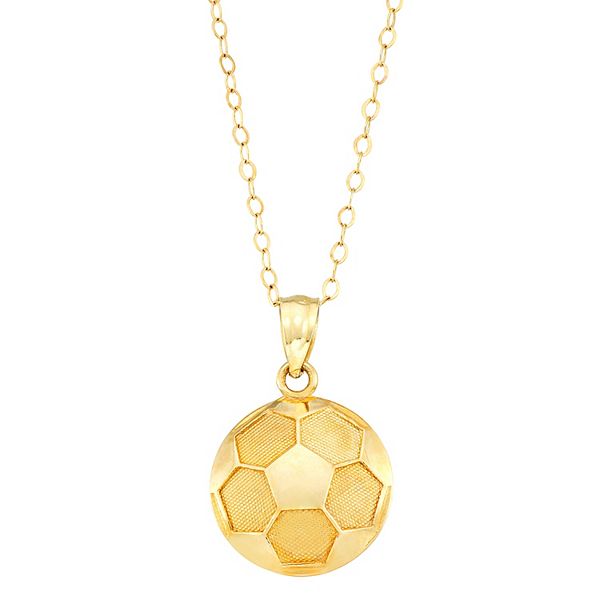 PammyJ Silvertone Crystal I Love Soccer Pendant Necklace 18
