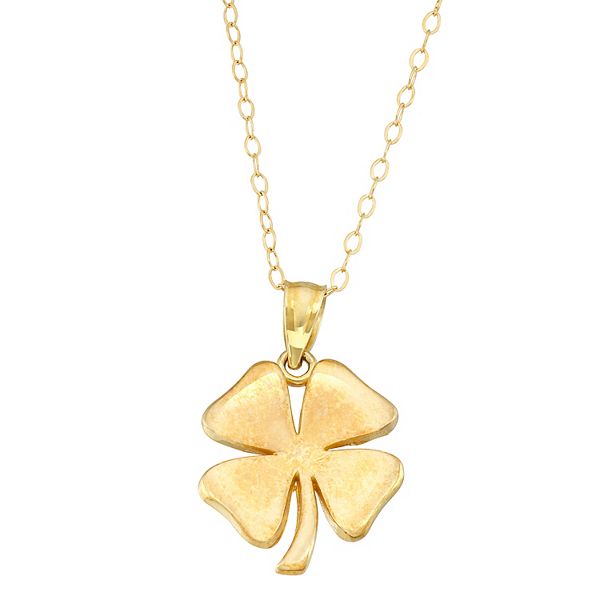 four leaf clover necklace - Gold fill – Meadow Glow