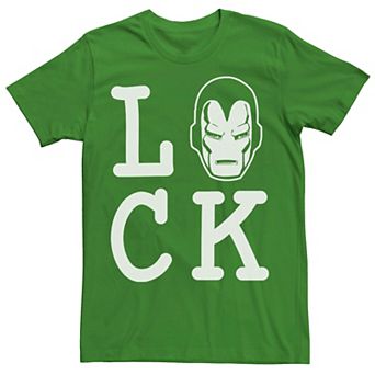 Men's Marvel Iron Man Lucky St. Patrick's Day Text Tee