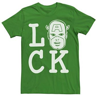 Men's Marvel Captain America Lucky St. Patrick's Day Text Tee