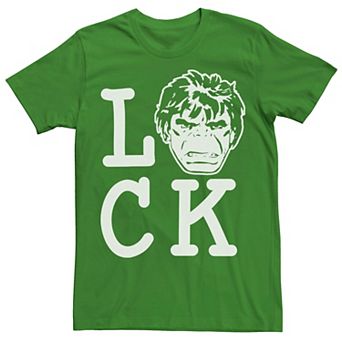 Men's Marvel Hulk Lucky St. Patrick's Day Text Tee