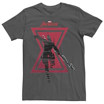 Men's Marvel Avengers Black Widow Silhouette Symbol Tee