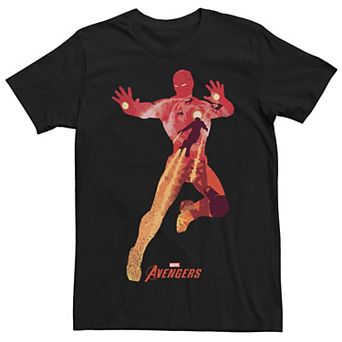 Men's Marvel Avengers Iron Man Scene Silhouette Fill Tee