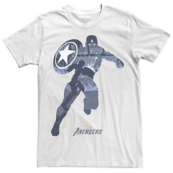 Men's Marvel Avengers Captain America Silhouette Fill Tee