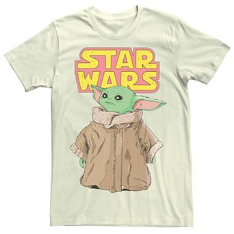 Men's Star Wars The Mandalorian The Child Cute Stare Logo Tee