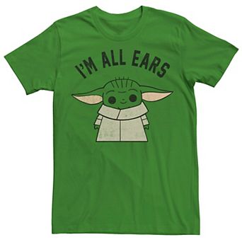 Men's Star Wars The Mandalorian The Child I'm All Ears Outline Tee