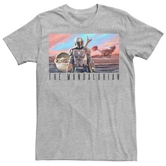Men's Star Wars The Mandalorian Colorful Poster Tee