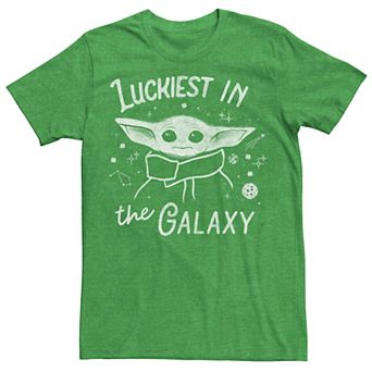 Men's Star Wars The Mandalorian The Child Luckiest In The Galaxy Tee