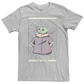 Men's Star Wars The Mandalorian The Child Tarot Card Tee