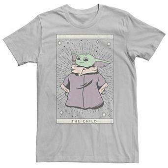 Men's Star Wars The Mandalorian The Child Tarot Card Tee