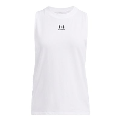 売れ筋商品|||アンダーアーマー Tシャツ レディース トップス RIVAL TANK - Top - white Women's Under Armour Rival Muscle Tank Top