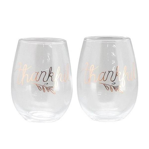 Celebrate Together™ Fall 2pc. Stemless Wine Glass Set