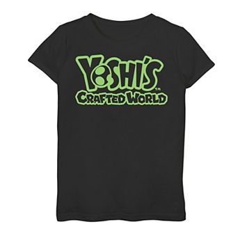 Girls 7-16 Nintendo Yoshi's Crafted World Game Logo Graphic Tee