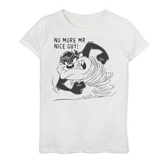 Girls 7-16 Looney Tunes Mr Nice Guy Line Art Graphic Tee