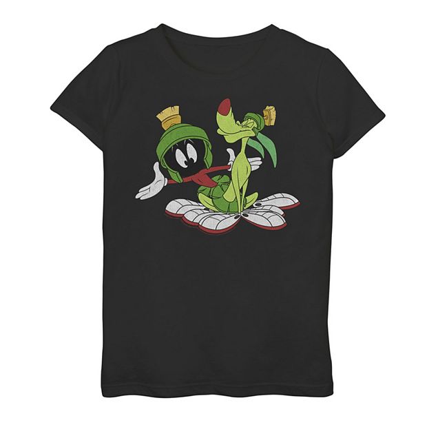 Girls 7-16 Looney Tunes Marvin The Martian And K-9 Portrait Graphic Tee