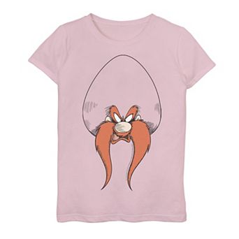 Girls 7-16 Looney Tunes Angry Sam Face Portrait Graphic Tee