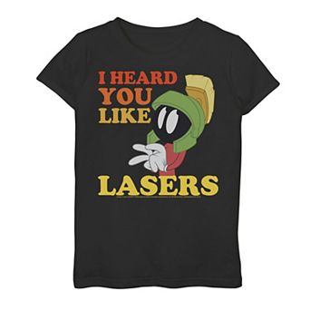 Girls 7-16 Loonet Tunes Marvin Lasers Sarcasm Text Graphic Tee