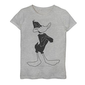 Girls 7-16 Looney Tunes Daffy Duck Not Amused Portrait Graphic Tee