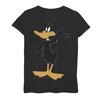 Girls 7-16 Looney Tunes Daffy Duck Simple Portrait Graphic Tee