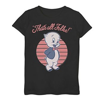 Girls 7-16 Looney Tunes Porky Pig That's All Folks Graphic Tee