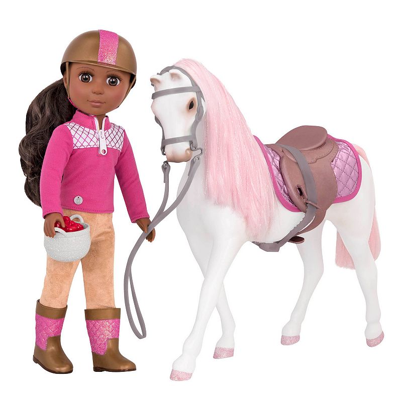 (incomplete) glitter girls by Battat - Shimmers 14  Norwegian Horse - 14 inch Doll Accessories and clothes for girls Age 3 and Up - childrens Toys