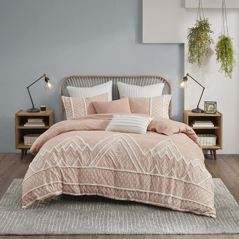 INK+IVY Marta 3-piece Cotton Comforter Set, Pink, King