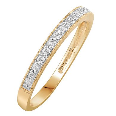 10k Gold 1/10 Carat T.W. Diamond Band Ring