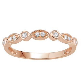 10k Gold 1/10 Carat T.W. Diamond Stackable Marquise Ring