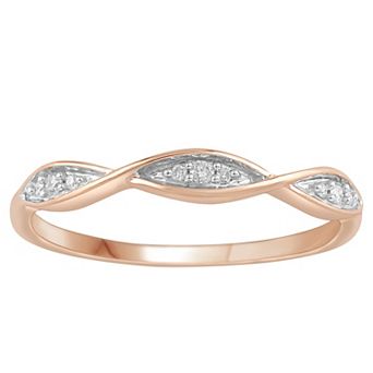 Diamond Medley 10k Gold Diamond Accent Twist Band Ring