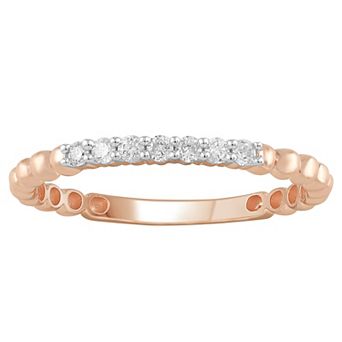 Diamond Medley 10k Gold 1/8 Carat T.W. Diamond Stackable Band Ring