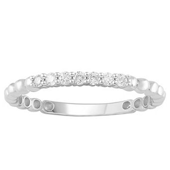 Diamond Medley 10k Gold 1/8 Carat T.W. Diamond Stackable Band Ring