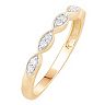 10k Gold 1/10 Carat T.W. Diamond Stackable Band Ring