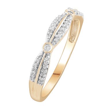 Diamond Medley Diamond Medley 10k Gold 1/8 Carat Diamond Stackable Band Ring