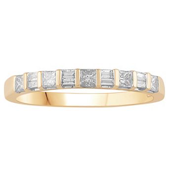 Diamond Medley 10k Gold 1/3 Carat T.W. Diamond Stackable Band Ring