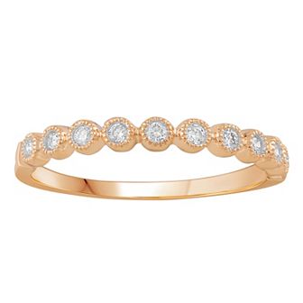 10k Gold 1/6 Carat T.W. Diamond Band Ring