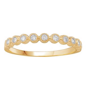 10k Gold 1/6 Carat T.W. Diamond Band Ring