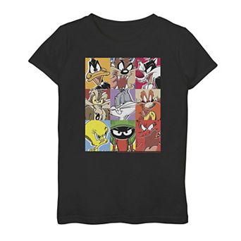 Girls 7-16 Looney Tunes Group Shot Comic Box Up Graphic Tee