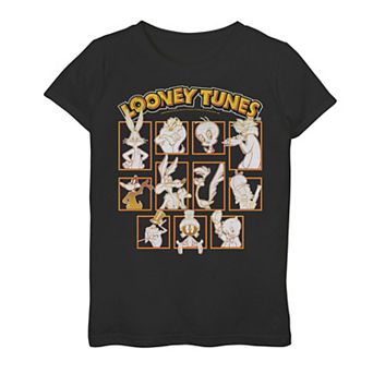 Girls 7-16 Looney Tunes Lineup Characters Box Up Group Shot Graphic Tee