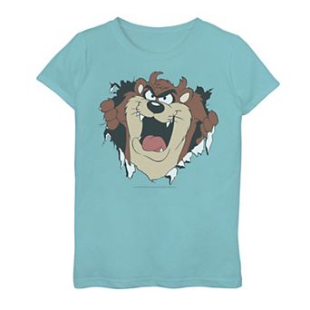 Girls 7-16 Looney Tunes Taz Rip Through Portrait Graphic Tee
