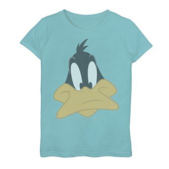 Girls 7-16 Looney Tunes Daffy Duck Big Face Graphic Tee