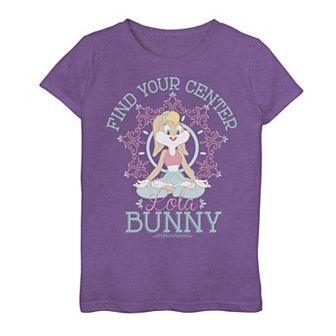 Girls 7-16 Looney Tunes Lola Find Your Center Insperational Poster Graphic Tee