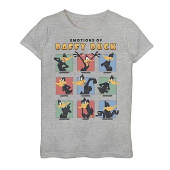 Girls 7-16 Looney Tunes Daffy Duck Expressions Panel Graphic Tee