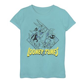 Girls 7-16 Looney Tunes Get Looney Group Shot Poster Graphic Tee