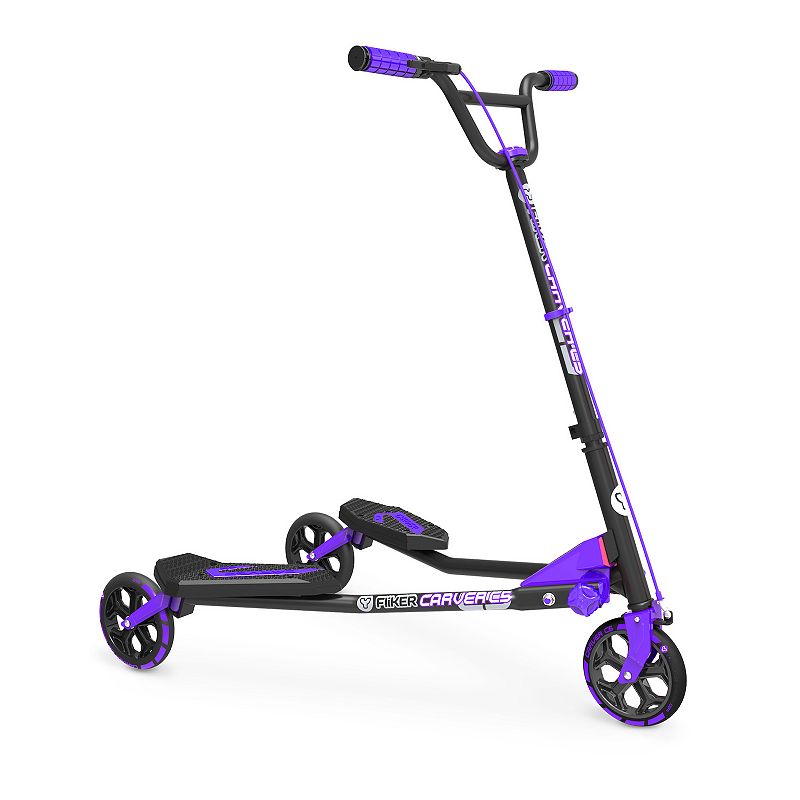 Yvolution Y Fliker Carver C5 Kids/Adult Drifting Scooter, Purple
