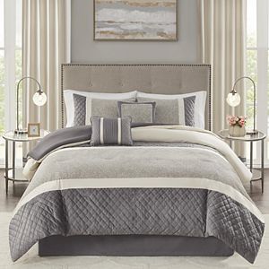 Madison Park Klein 6-Piece Comforter Set with Coordinating Pillows