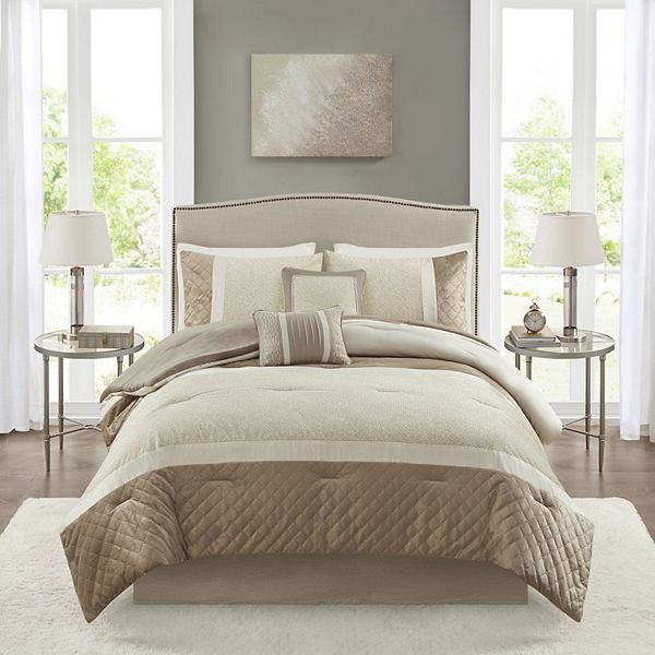 Madison Park Klein 6-Piece Comforter Set with Coordinating Pillows
