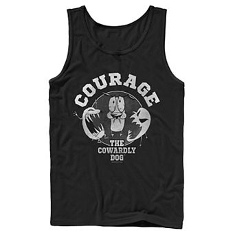 Men's Cartoon Network Courage The Cowardly Dog Ghostly Pair Tank Top